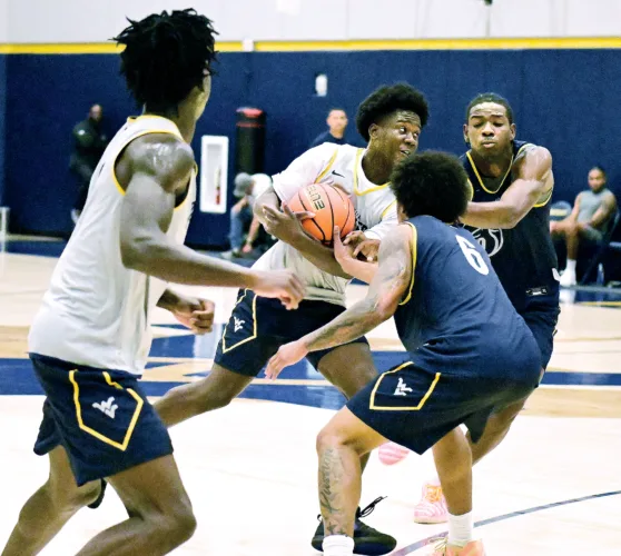 Sadler's skills on display during first fall practice for WVU basketball